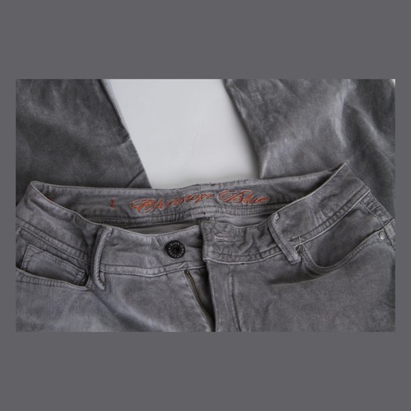 A RARE FIND - Christopher Blue Gray Velvet Boot-cut Jeans - Picture 3 of 15